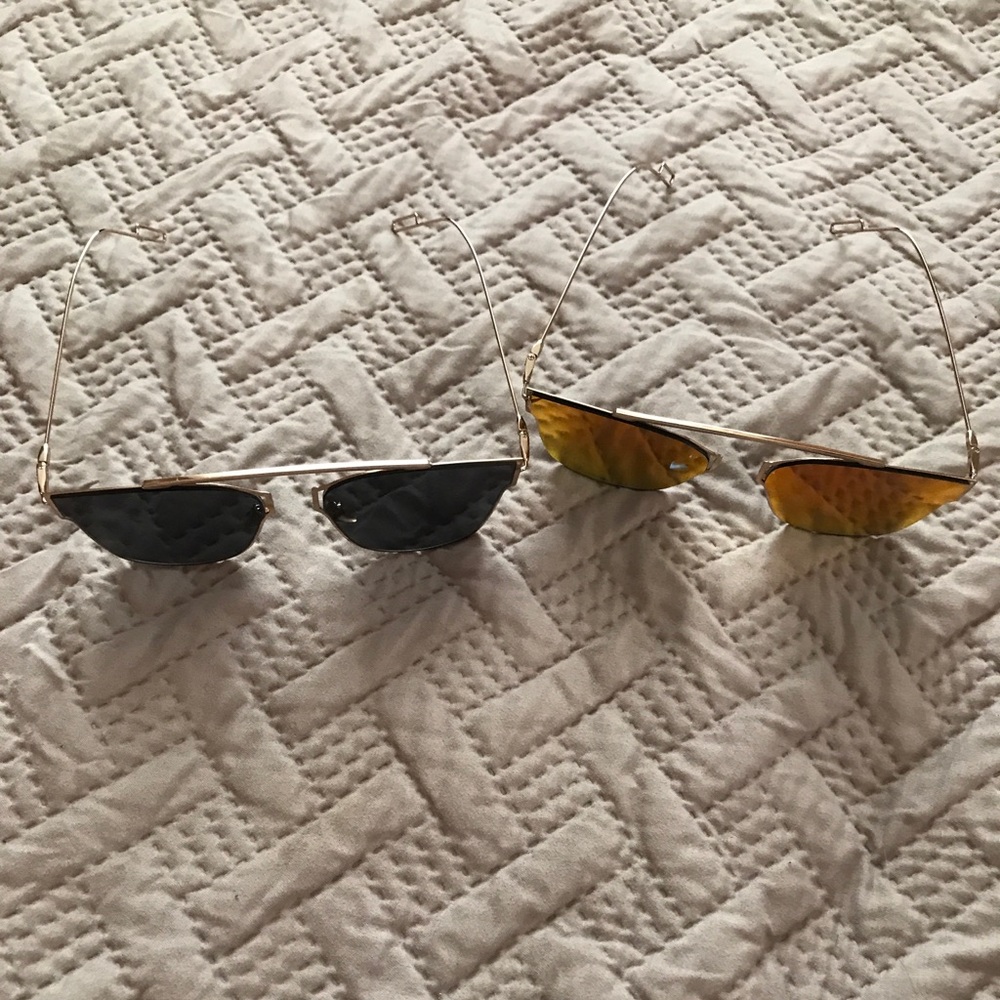 Unisex sunglasses includes both pair